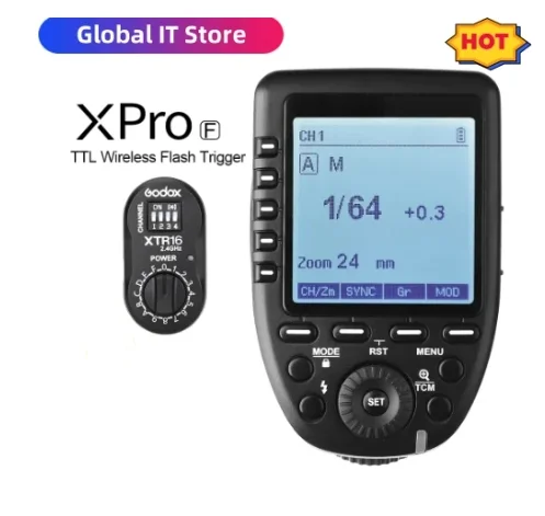 Godox XPro-F ۽ű TTL HSS 2.4G  X ý LCD ȭ  XTR-16 ù, ĳ DSLR Godox Ʃ ÷/AD360 